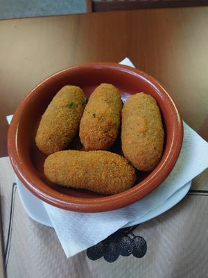 Mushroom croquettes  at Tulsi in Barcelona