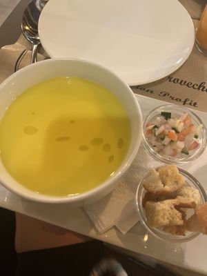 Gazpacho corn  at Tulsi in Barcelona