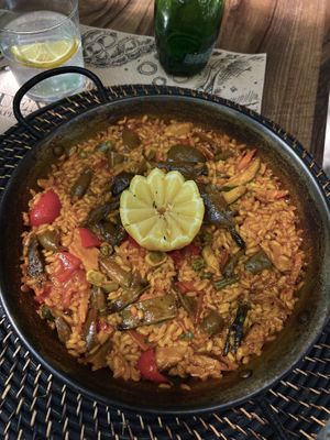 Vegan Paella- really good!!! And tasty 😋   at Tulsi in Barcelona