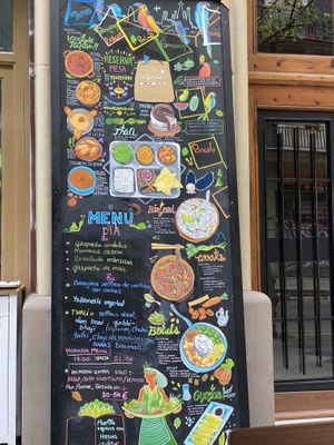 Menu outside  at Tulsi in Barcelona