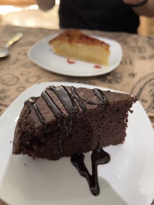 Chocolate and lemon cake  at Tulsi in Barcelona