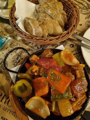 Seitan chilli at Tulsi in Barcelona