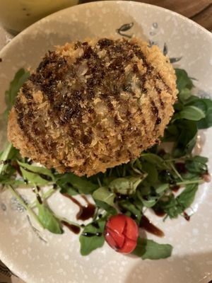 Pan fried avocado #Veganuary at Tulsi in Barcelona