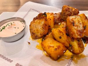 Roasted Potatoes with 5 Herbs at Tulsi in Barcelona