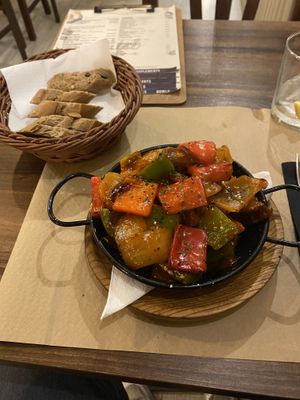 Chilli seitan   at Tulsi in Barcelona