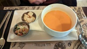 Gazpacho andaluz at Tulsi in Barcelona