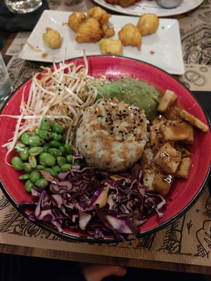 Buddha bowl at Tulsi in Barcelona