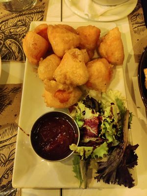 Sweet potato dice at Tulsi in Barcelona