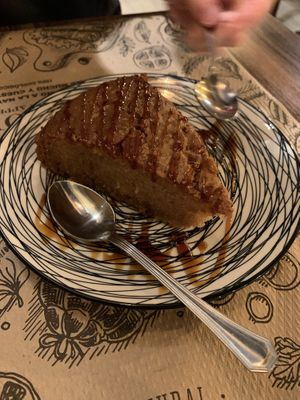 Apple cake, not much Apple flavor  at Tulsi in Barcelona