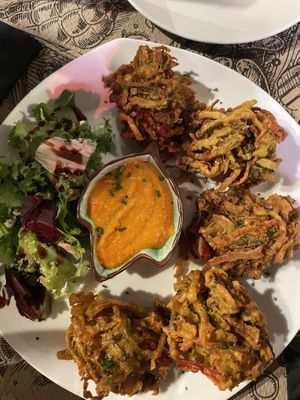 Pakoras  at Tulsi in Barcelona