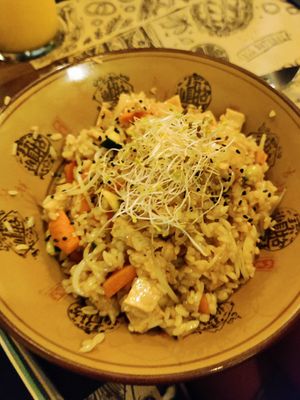 Vegetable rice at Tulsi in Barcelona