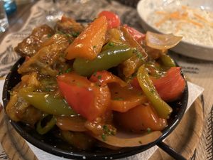 Chilli seitan  at Tulsi in Barcelona