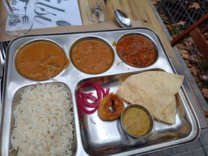 Thali only improvement could be a little bit more papadums or fried artichoke as they were very tasty. at Tulsi in Barcelona