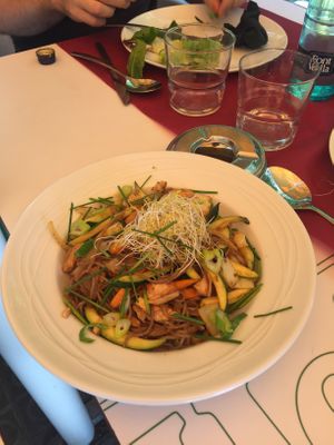 Wook de fideos sarracenos at Tulsi in Barcelona