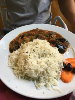 Berenjena masala  at Tulsi in Barcelona