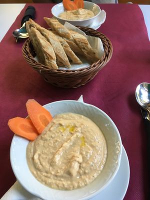 Hummus  at Tulsi in Barcelona