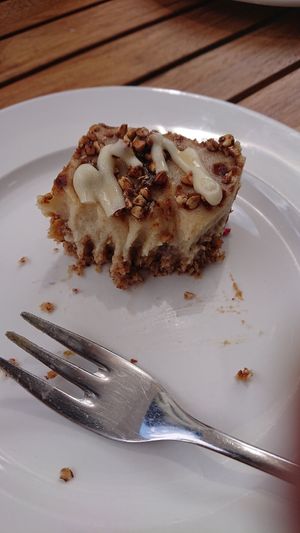 Vegan salted caramel cake at 12-Inch CofFee in Saas-fee