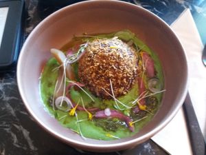 Delicious entrée at Tabula Rasa in Colmar