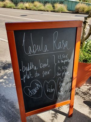 Menu at Tabula Rasa in Colmar