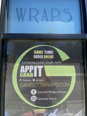 Ordering info  at Gansett Wraps in Storrs