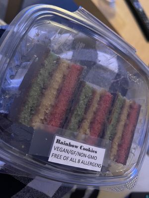 Delicious Vegan Rainbow Cookies !  #Veganuary at Juice N Blendz in Massapequa