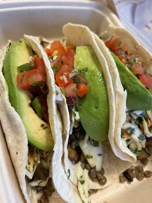 Veggie lentil tacos   at Juice N Blendz in Massapequa