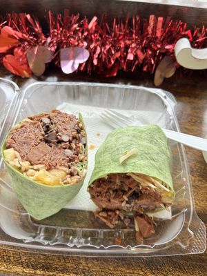 Vegan BBQ veggie burrito  at Juice N Blendz in Massapequa