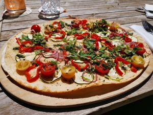 Flammkuchen Gemüsisch vegan at Glacehaus in Bad Oldesloe