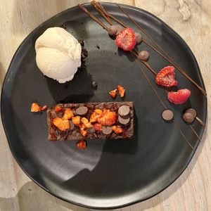Vegan brownie   at The Slamwich Club in Stoke-on-trent