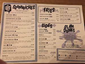 Menu   at The Slamwich Club in Stoke-on-trent