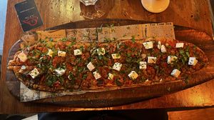 Vegan steak pide  at Black Pide in Paris