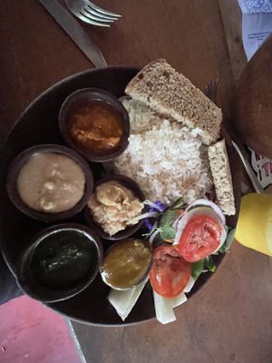 The vegan rice meal: sounded great, was boring  at Pizzeria El Zopilote in Ometepe