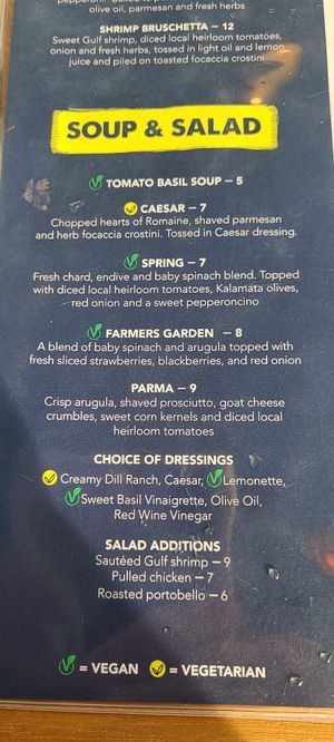 Menu at Coastal Pizza Kitchen in Redington Beach