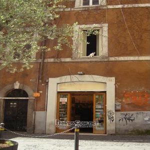 Trastevere Bio shop (spot the cute cat at the window over the door) at Trastevere Bio in Rome