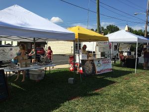 Setup at Farmers Market in Garrettsville