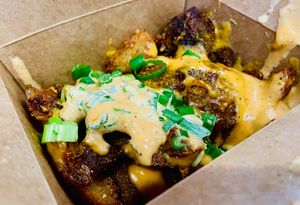 Nasty AF potatoes  at Bangos in Lansing