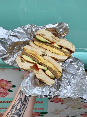 vegan bango with avocado and pepper jelly at Bangos in Lansing