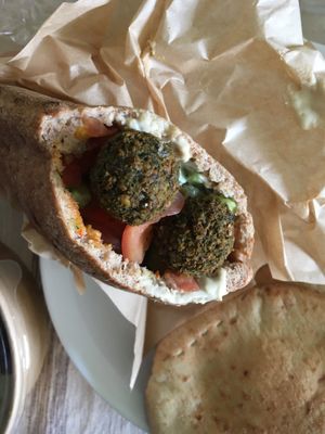 Falafels in large pitta at Pitot in Limassol