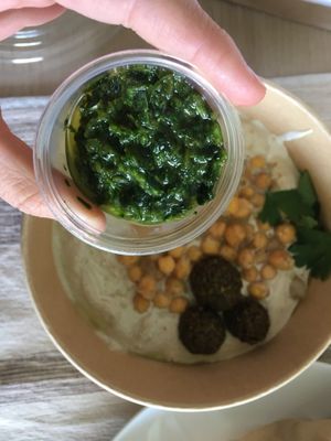 Green sauce at Pitot in Limassol