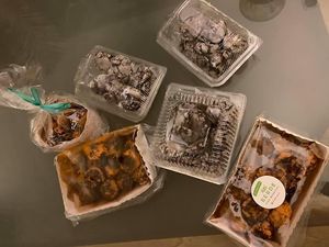 3 sets of choco butternut, packed differently and all melted! It look, felt and tasted disgusting. Crinkles were the same . Made a mess in my house no matter how careful I was  at Berde Eats in Laguna