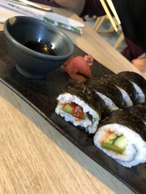 spicy avocado futomaki at Tloft in Ljubljana