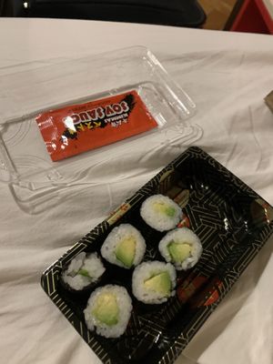 avocado sushi  at Tloft in Ljubljana