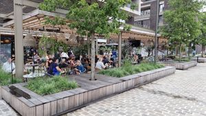 terrace at Maison Mathis in Hasselt