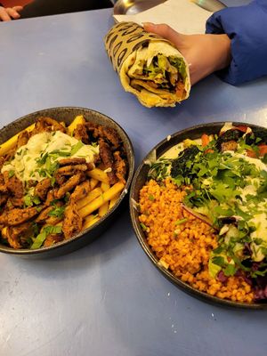 Dönerbox, Bulgur mit Gemüse, Yufka.... at Amara in Freiburg