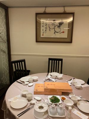 Small private room on second floor at Dián Shuǐ Lóu 點水樓 in Taipei