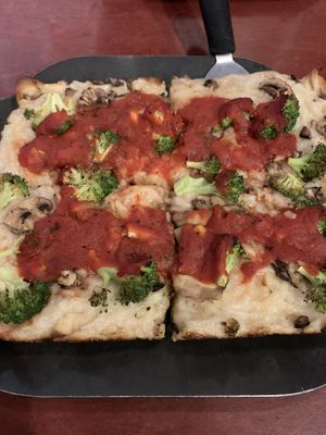 vegan pizzaa  at Buddy's Pizza in Warren