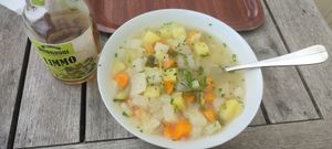 vegetable soup 🍲 and herbal lemonade 🥤 at Das Rodelhaus in Braunlage