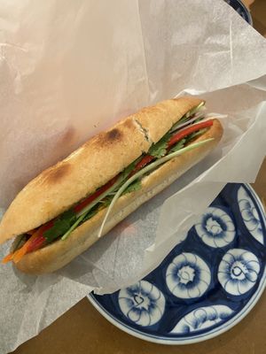 Banh mi with tofu  at Eatnam - Sankt Paulsgatan in Stockholm