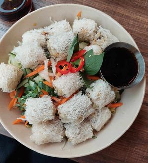 Fried spring rolls with noodle salad. at Eatnam - Sankt Paulsgatan in Stockholm