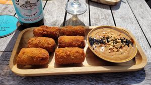 Vegan rendang kroketten at eetcafé MAÏS in Zutphen